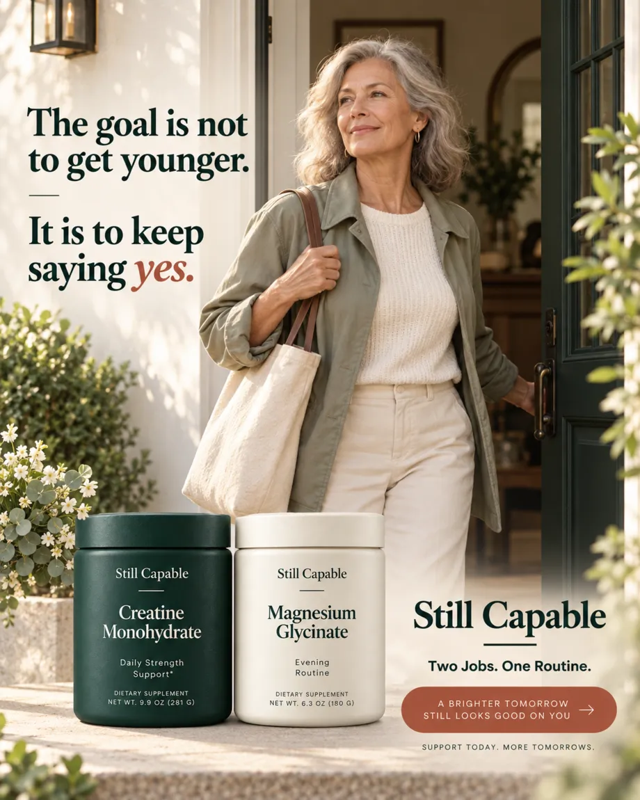 The goal is not to get younger. It is to keep saying yes. Choose your Still Capable routine.