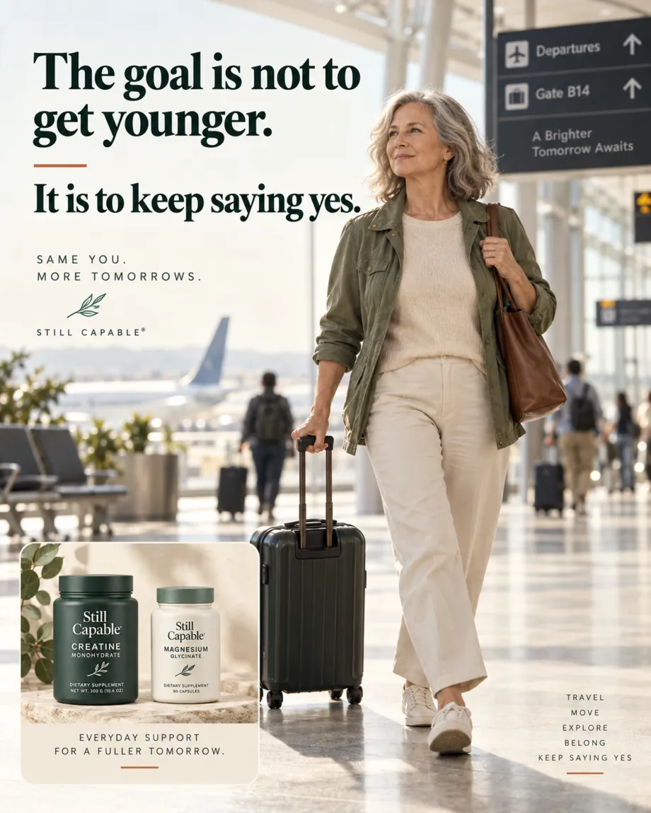 The goal is not to get younger. It is to keep saying yes.
